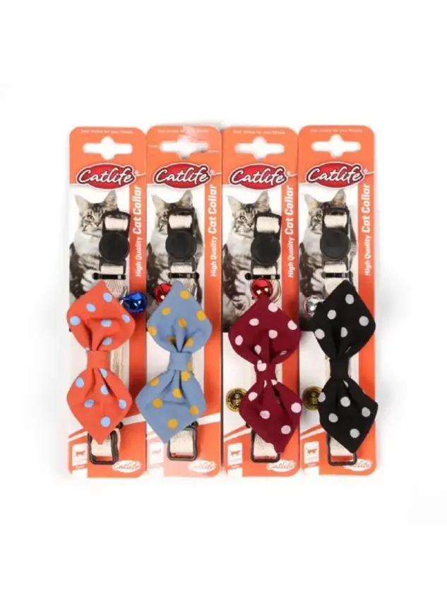 203502-Catlife Kediler İçin Papyonlu Zilli Boyun Tasması - 1