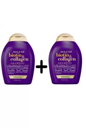 Organix Biotin & Collagen Shampoo 385 ml - Full Dolgunlaştırıcı ve Uzatıcı Şampuan x 2