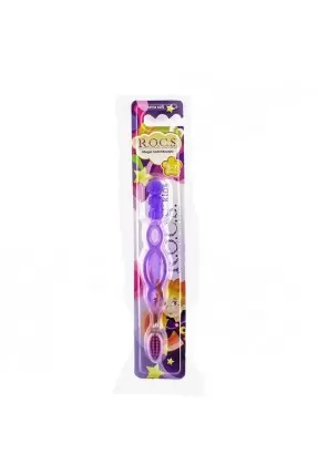 Rocs Kids Diş Fırçası 3-7 Yaş Bordo (Magic Toothbrush)