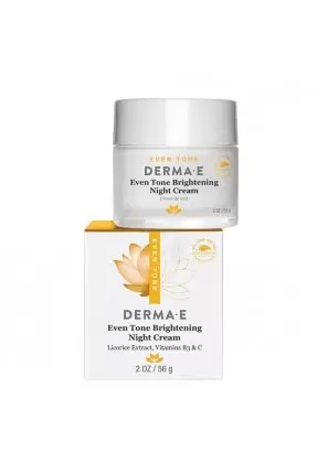 Derma E Evenly Radiant Brightening Night Creme 56 g - Aydınlatıcı Gece Bakım Kremi