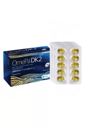 Omepa DK2 Omega 3 & Vitamin D & MENAQ7 50 Yumuşak Kapsül