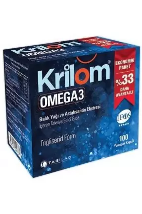 Krilom Omega-3 Astaksantin Soft Jel Kapsül 100 luk