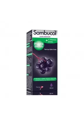 Sambucol Kara Mürver Plus Şekersiz 120ML