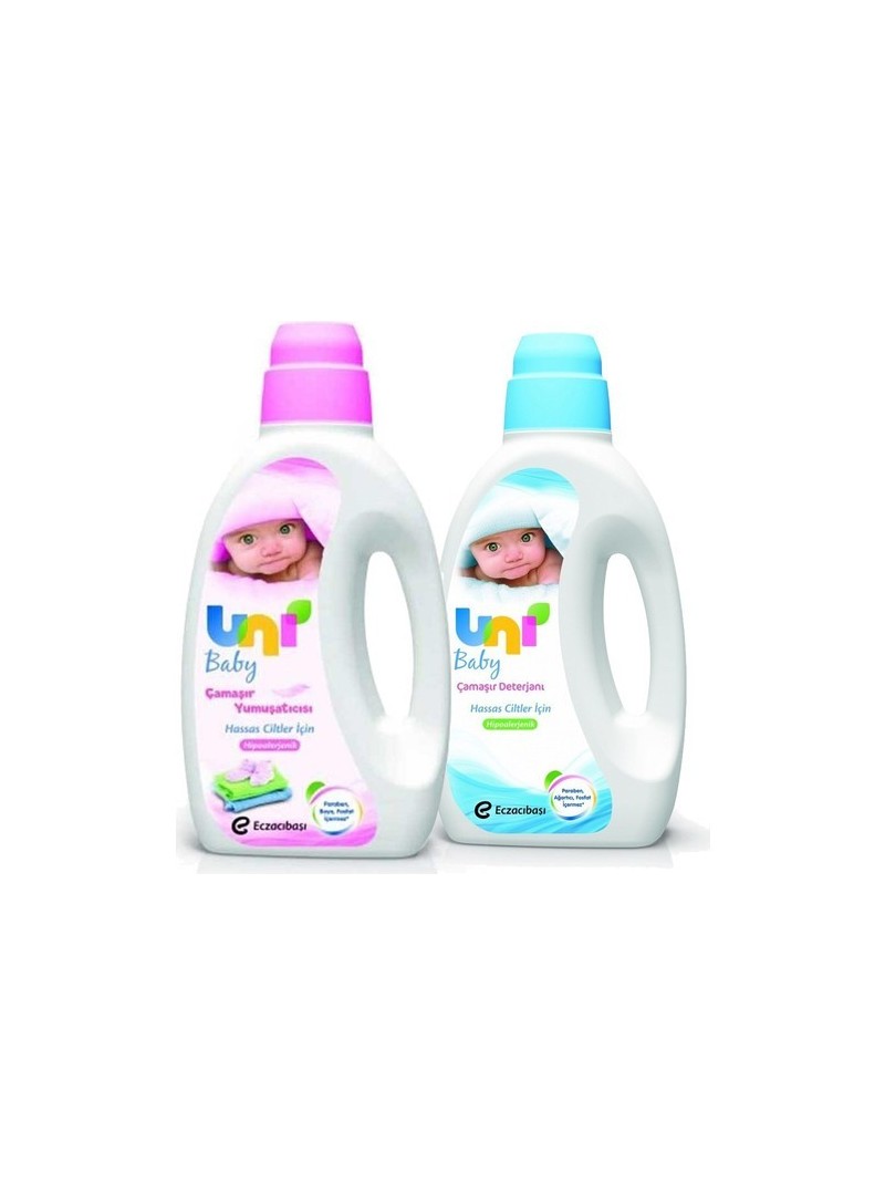 Uni Baby Bebek Çamaşır Deterjanı 1800 ml + Bebek Çamaşır Yumuşatıcısı