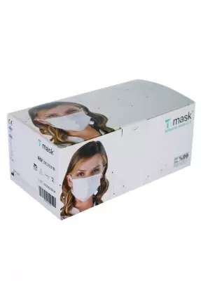 Dentac T-Mask 3 Katlı Renkli Cerrahi Yüz Maskesi ( Su Beji ) 50 Adet