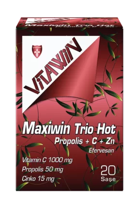 Vitawin Maxiwin Trio Hot Propolis+ C+Çinko 20 Efervesan Saşe