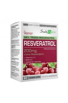 Suda Vitamins Resveratrol 200 mg 60 Vegi Kapsül