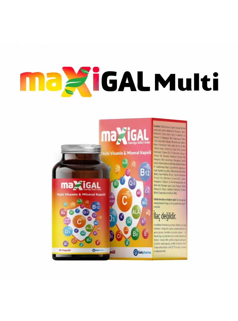 Maxigal Multivitamin Multimineral 30 Kapsül