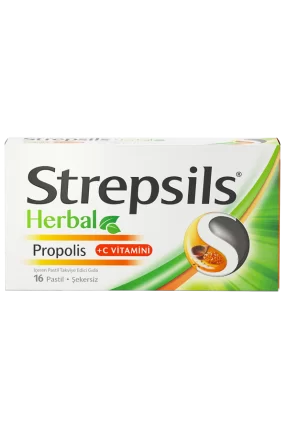 Strepsils Herbal Propolis+C Vitamini 16 Pastil