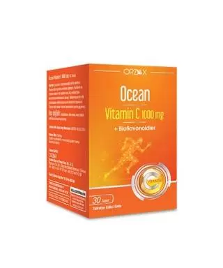 Ocean Vitamin C 1000 mg 30 Tablet x 2 Adet (S.K.T 09-2023)