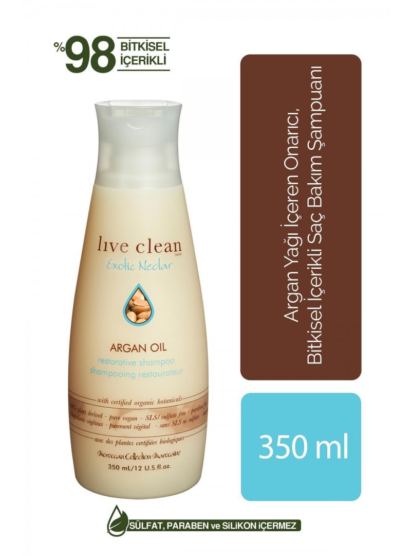 Live Clean Argan Oil Shampoo 350 Ml En Uygun Fiyat Turuncukasa