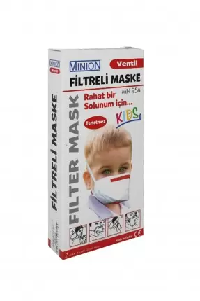 Minion Filtreli Çocuk Maske 2'li MN 954