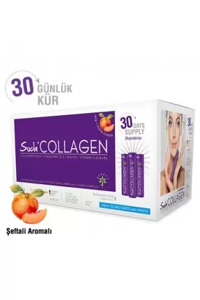 Suda Collagen Şeftali Aromalı Kollajen 30 x 40 ml - İçime Hazır Sıvı 30 Günlük Kür