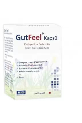 Assos Gutfeel Probiotik Prebiotik 20 Kapsül