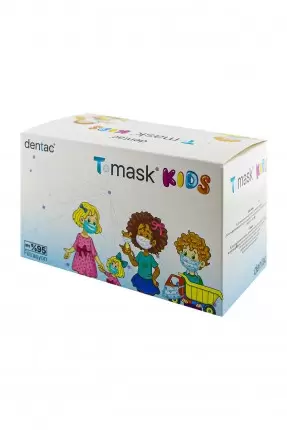 Dentac T-Mask 3 Katlı Çocuk Maskesi 50 Adet