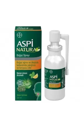 Aspi Natura Boğaz Spreyi Nane- Limon 20 ml