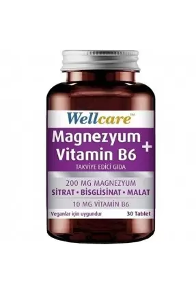 Wellcare Magnezyum B6 Vitamini 30 Tablet