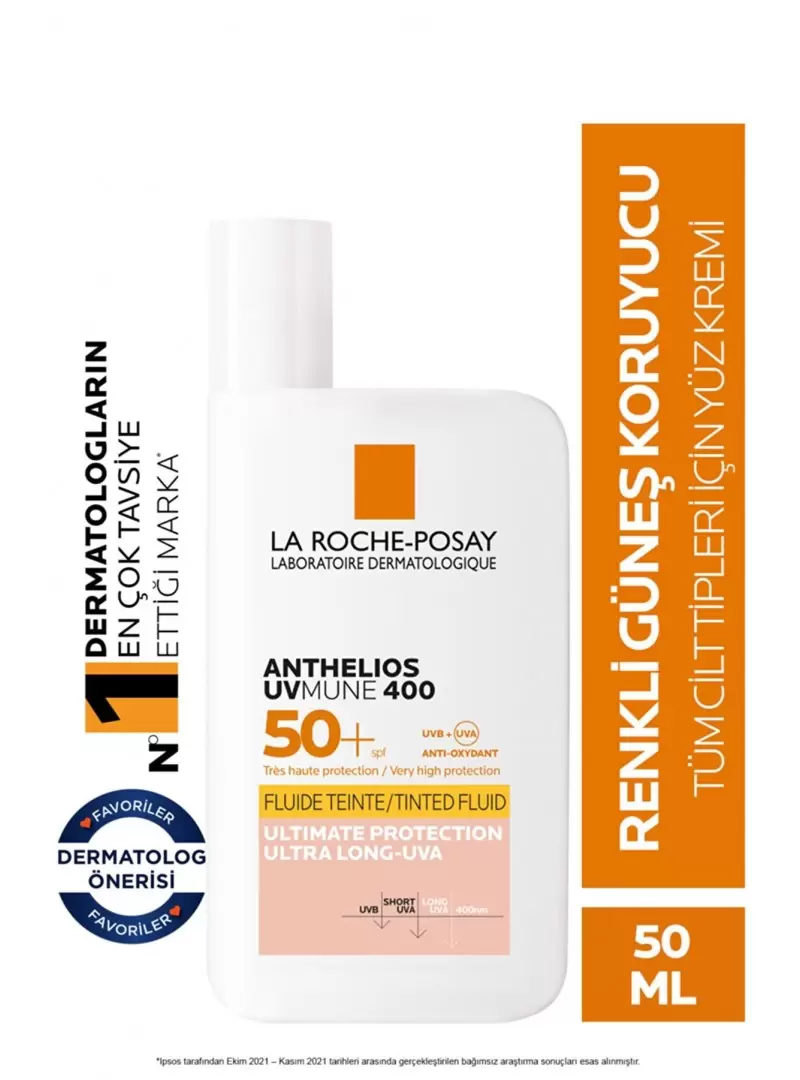 La Roche Posay Anthelios UVmune 400 Fluid Renkli Güneş Kremi SPF50+ 50 ml