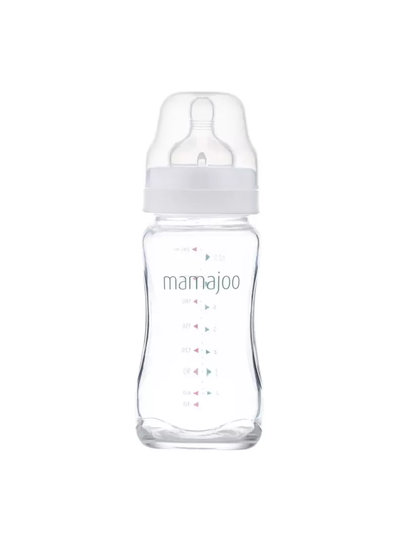 Mamajoo Cam Biberon 240 ml & Anti-Kolik Biberon Emziği No:2 / M