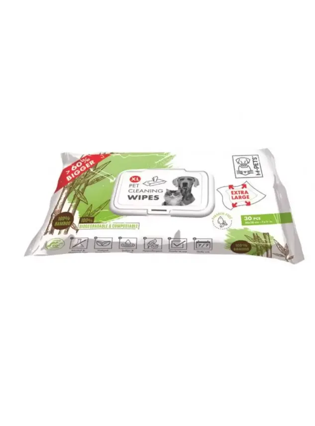 60102399 M-Pets Bamboo Xl Kedi/Köpekler İçin Temizleme Mendili 30Lu - 1