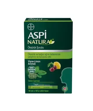 Aspi Natura 10mlX16 Likit Saşe - Vişne-Limon Aromalı