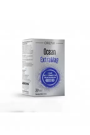 Ocean ExtraMag Üçlü Kombinasyon Takviye Edici Gıda 30 Tablet (S.K.T 02-2025)