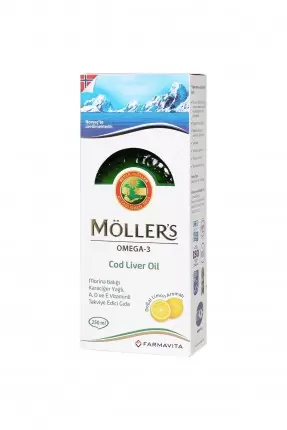 Möller's Omega Şurup Limon Aromalı 250 ml (S.K.T 10-2023)