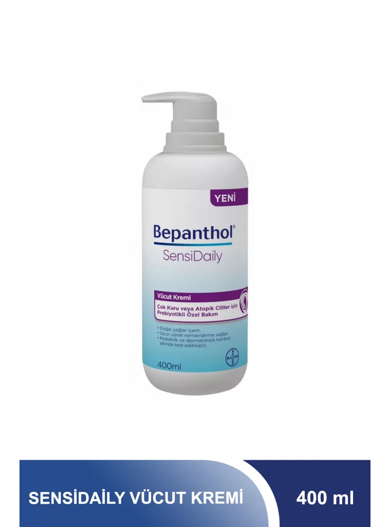 Bepanthol SensiDaily Pompalı 400 ml Vücut Kremi (S.K.T 02-2024)