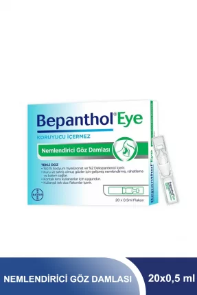 Bepanthol Eye Nemlendirici Göz Damlası 20x0,5 ml Flakon (S.K.T 10-2023)