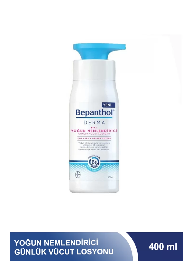 Bepanthol Derma Nem Yoğun Nemlendirici Günlük Vücut Losyonu 400ml (S.K.T 03-2023)