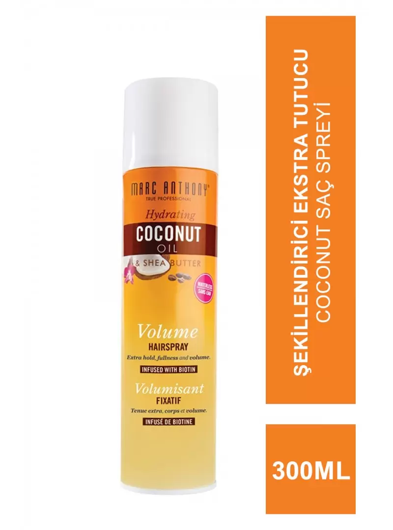 Marc Anthony Coconut Oil & Shea Butter Volume Hair Spray ( Şekillendirici Ekstra Tutucu Coconut Saç Spreyi ) 300ml