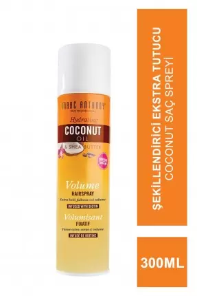 Marc Anthony Coconut Oil & Shea Butter Volume Hair Spray ( Şekillendirici Ekstra Tutucu Coconut Saç Spreyi ) 300ml