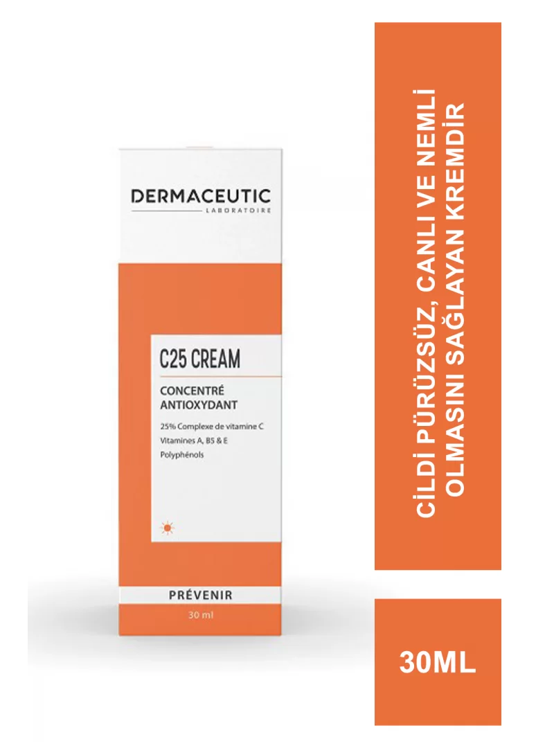 Dermaceutic C25 Cream 30ml - Yaşlanma Karşıtı Gündüz Bakım Kremi (S.K.T 09-2024)