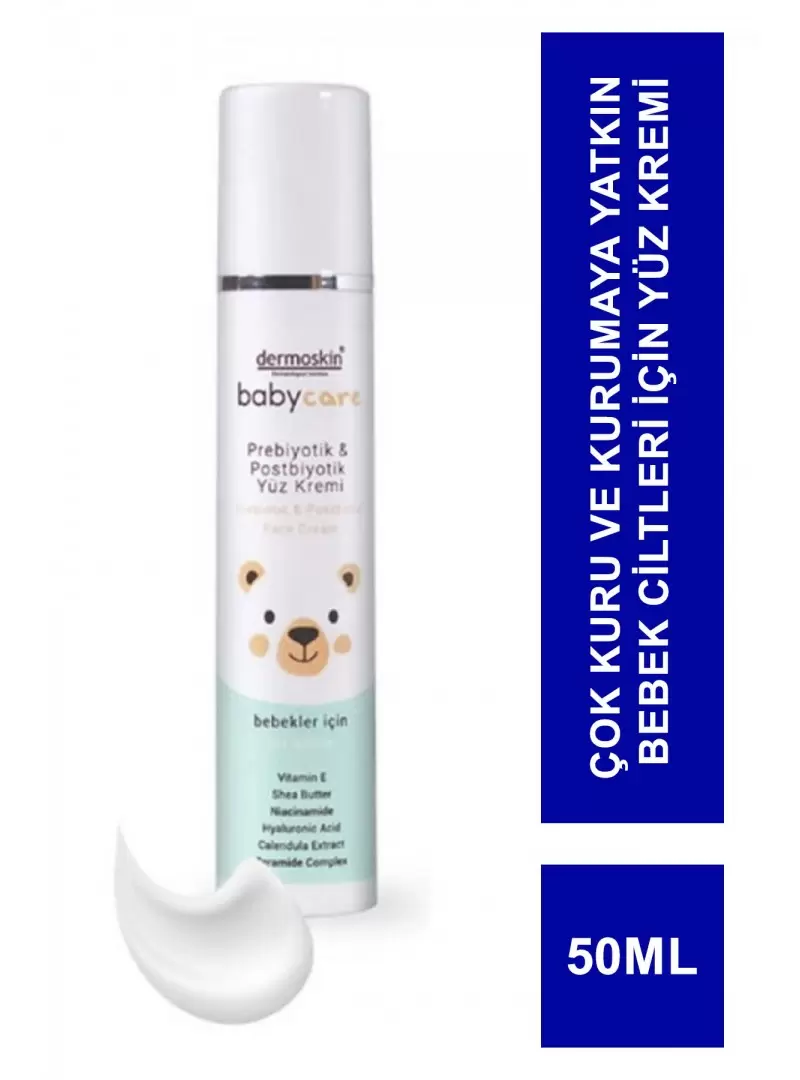 Dermoskin Babycare Prebiyotik & Postbiyotik Yüz Kremi 50 ml