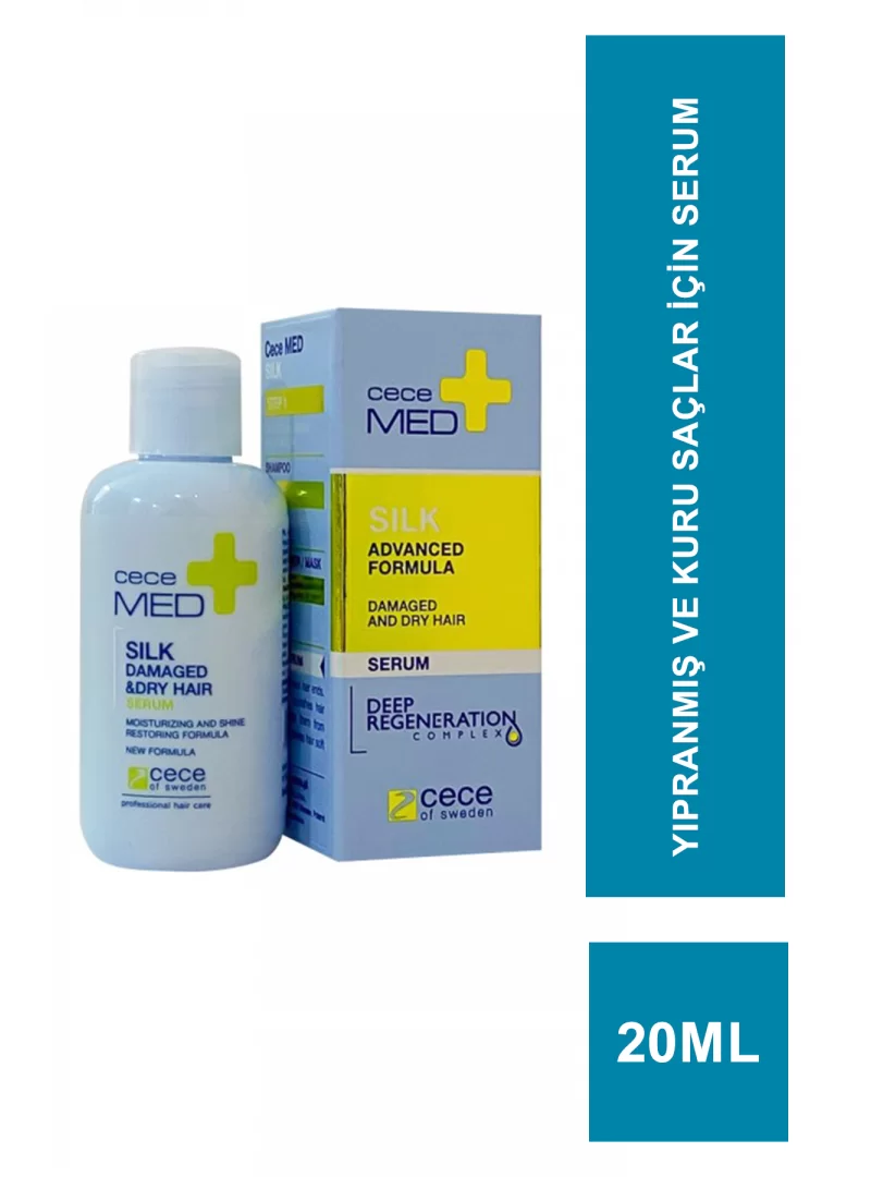 CeceMed Silk Advanced Formula Serum Yıpranmış ve Kuru Saçlar İçin Serum 20 ml (S.K.T 11-2024)