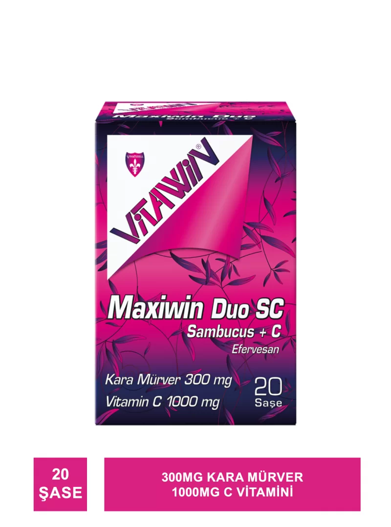 Vitawin Maxiwin Duo SC 300 mg Sambucus+C Efervesan 20 Saşe (S.K.T 09-2023)