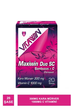 Vitawin Maxiwin Duo SC 300 mg Sambucus+C Efervesan 20 Saşe (S.K.T 09-2023)