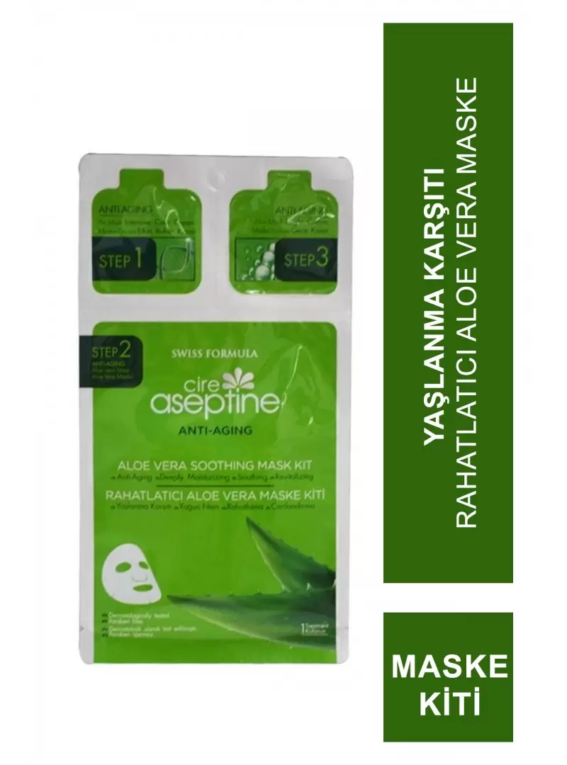 Cire Aseptine Anti-Aging Rahatlatıcı Aloe Vera Maske Kiti