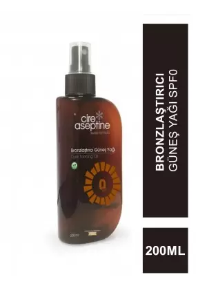 Cire Aseptine Bronzlaştırıcı Güneş Yağı Spf0 200 ml