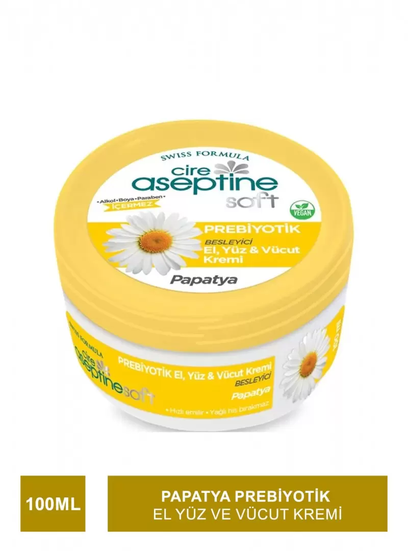 Cire Aseptine Soft Prebiyotik Papatya El, Yüz Ve Vücut Kremi100 Ml