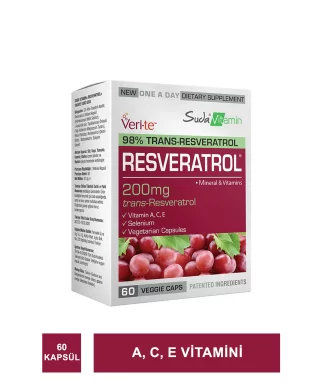 Suda Vitamin Resveratrol 200 mg 60 Vegi Kapsül