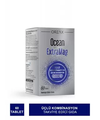 Ocean ExtraMag Üçlü Kombinasyon Takviye Edici Gıda 60 Tablet