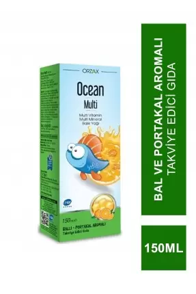 Ocean Multi Şurup Balık Yağı Bal ve Portakal Aromalı 150 ml (S.K.T 08-2024)