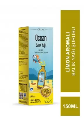 Ocean Balık Yağı Şurubu Limon Aromalı 150ml (S.K.T 05-2025)