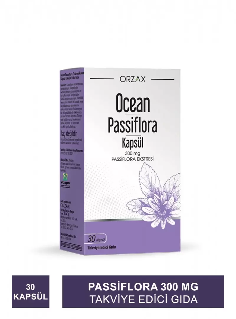 Ocean Passiflora 300 mg 30 Kapsül (S.K.T 10-2025)