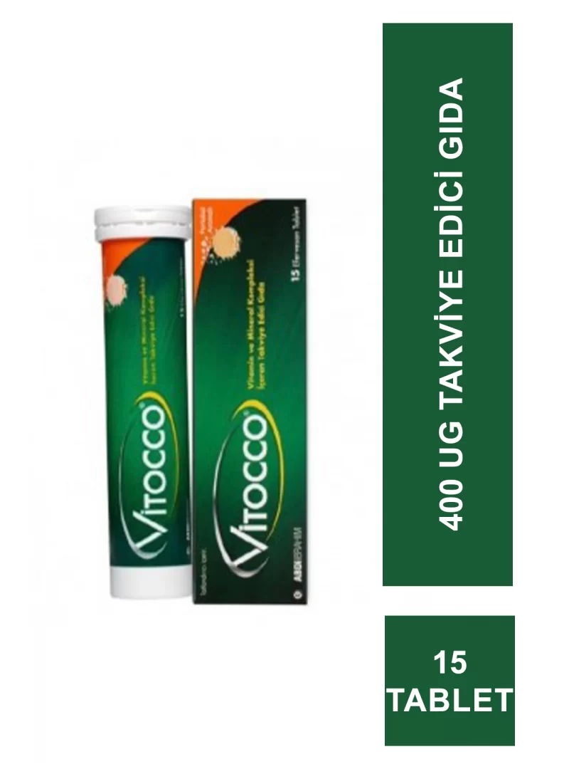 Vitocco Vitamin Mineral İçeren Takviye Edici Gıda 15 Efervesan Tablet