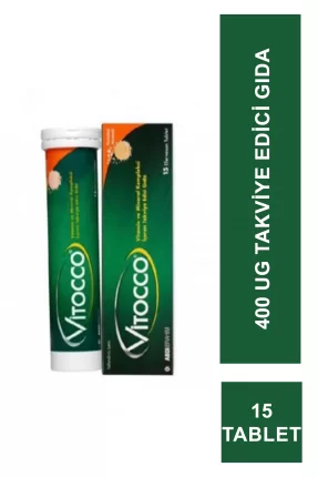 Vitocco Vitamin Mineral İçeren Takviye Edici Gıda 15 Efervesan Tablet