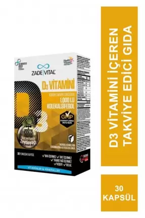 Zade Vital D3 Vitamini 30 Kapsül