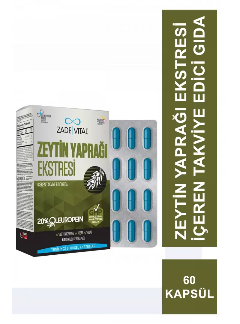 Zade Vital Zeytin Yaprağı Ekstresi 60 Kapsül