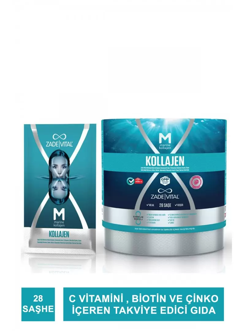 Zade Vital Marine Collagen + Hyaluronic Acid 28 Saşe